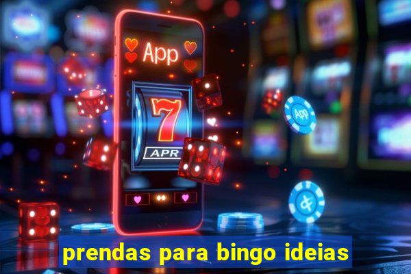 prendas para bingo ideias